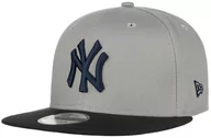 Czapki i chusty sportowe męskie - 9Fifty MLB Contrast Yankees Cap by New Era, szaro-niebieski, S/M (54-57 cm) - miniaturka - grafika 1