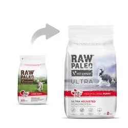 Vetexpert Raw Paleo Ultra Beef Puppy Medium/Large 2 kg - Sucha karma dla psów - miniaturka - grafika 3