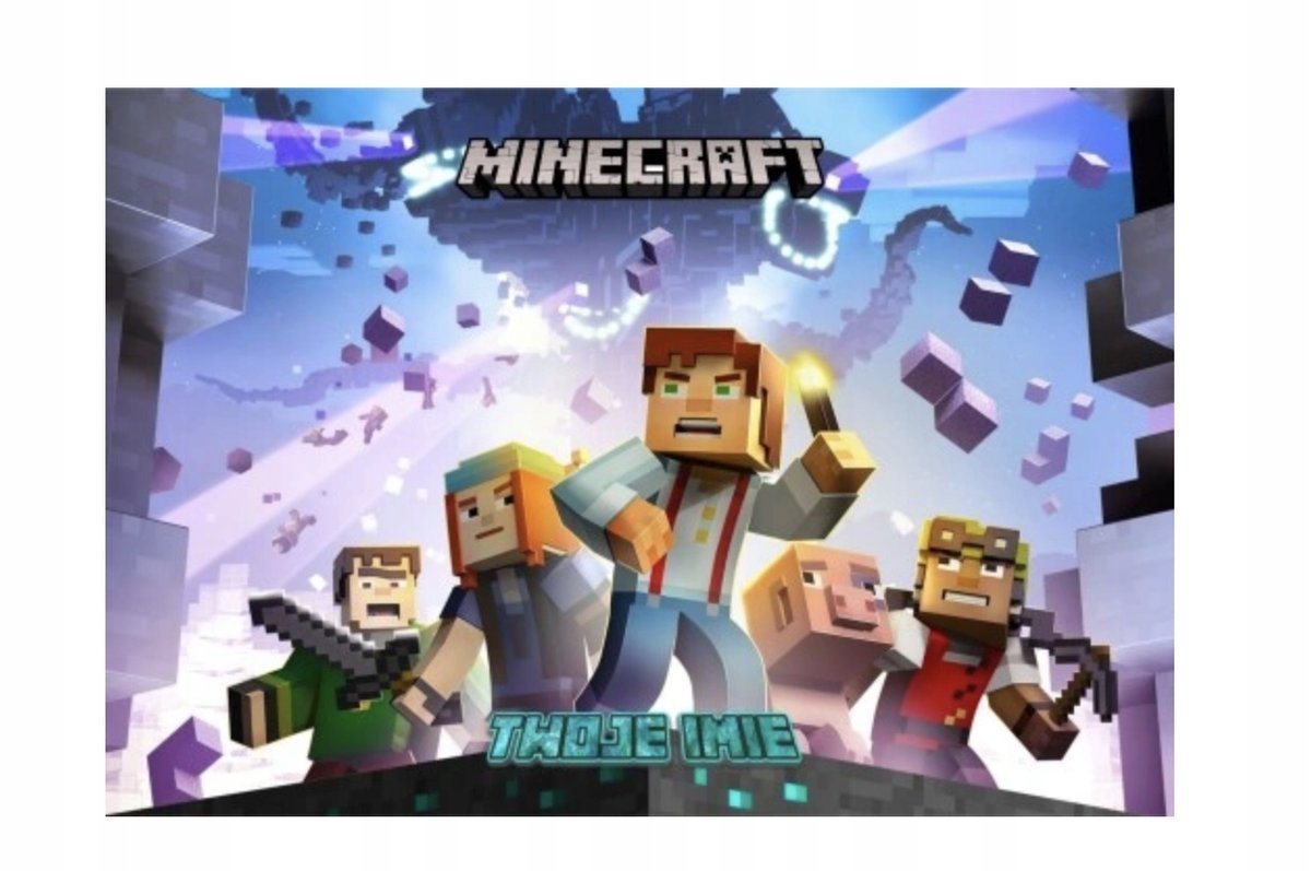 Puzzle MINECRAFT GRA A3 252 el z Nadrukiem + IMIĘ Pudełko #3
