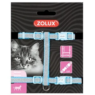 Tetra ZOLUX Szelki nylon regul SHINY kol niebieski - Szelki dla kotów - miniaturka - grafika 1