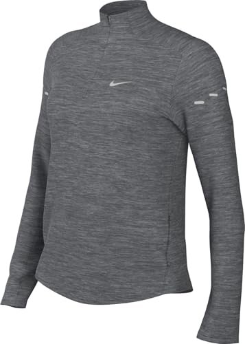 Nike Swift Dri-Fit HQ0499-084, top do biegania z zamkiem błyskawicznym dla kobiet, szary (Smoke Grey/Htr/Reflective Silv), HQ0499-084, M