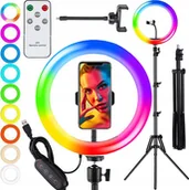 Wyposażenie ciemni fotograficznej - LAMPA PIERŚCIENIOWA KOLOROWA RGB 26cm 120W RL-13 - miniaturka - grafika 1