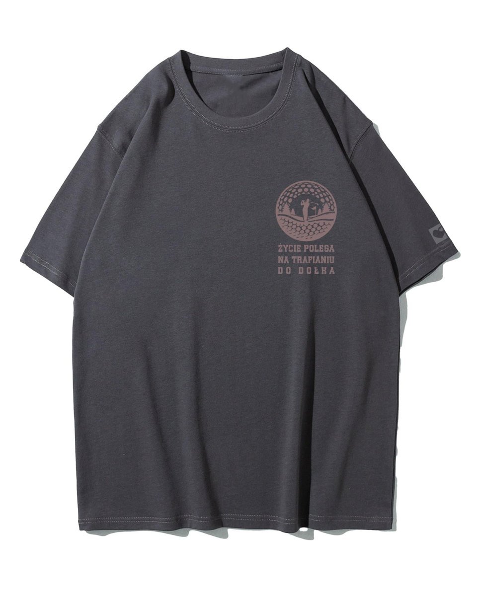 Koszulka oversize Golfowe Życie Odpoczynek Spokój Sport Grafitowy L