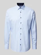 Koszule męskie - Koszula biznesowa o kroju regular fit ze wzorem w paski - miniaturka - grafika 1