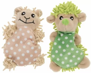 Zabawki Moppi z kocimiętką, jeż i owieczka - Jeż jasnozielony, owieczka beżowa - Zabawki dla kotów - miniaturka - grafika 1