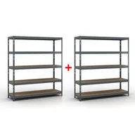 Regały biurowe - B2B Partner Regał półkowy 1800x1600x500 mm, nośność 350 kg 1+1 GRATIS 540044 - miniaturka - grafika 1