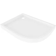 Brodziki prysznicowe - Mexen Flow+ brodzik półokrągły asymetryczny lewy 90 x 80 cm, biały połysk - 46Q108090LH - miniaturka - grafika 1