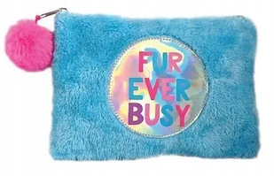 Kosmetyczka pluszowa turkusowa w worku - Piórniki - miniaturka - grafika 2