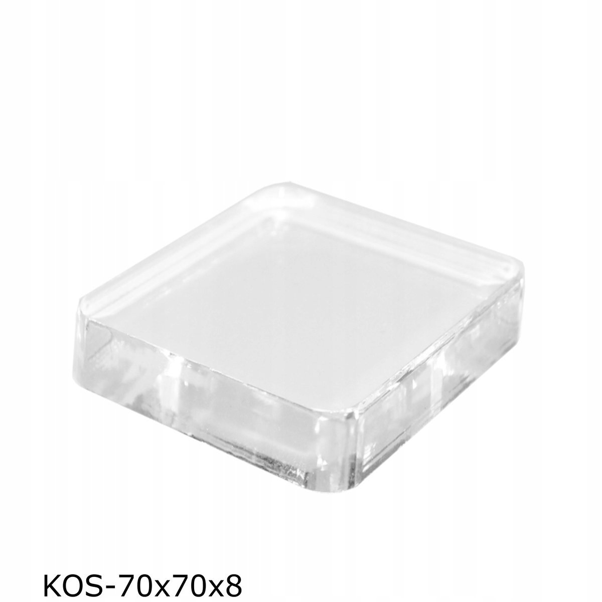 Podstawka, Kostka z plexi 70x70x8mm na biżuterię