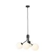Lampy sufitowe - Emibig NOVA 4 BLACK/OPAL 1138/4 lampa wisząca design szklane klosze 1138/4 - miniaturka - grafika 1