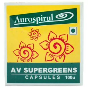 AUROSPIRUL AV SuperGreens Aurospirul 100 kapsułek - Suplementy naturalne - miniaturka - grafika 1