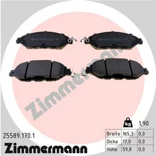 Klocki hamulcowe - komplet ZIMMERMANN 25589.170.1 - Klocki hamulcowe - miniaturka - grafika 1