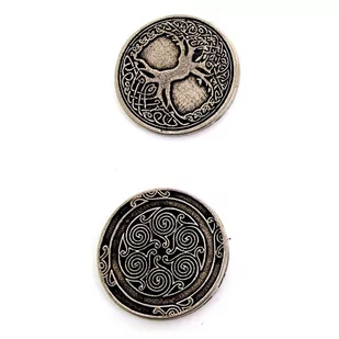 Elficka Srebrna Metalowa Moneta 1 szt - Gry planszowe - miniaturka - grafika 1