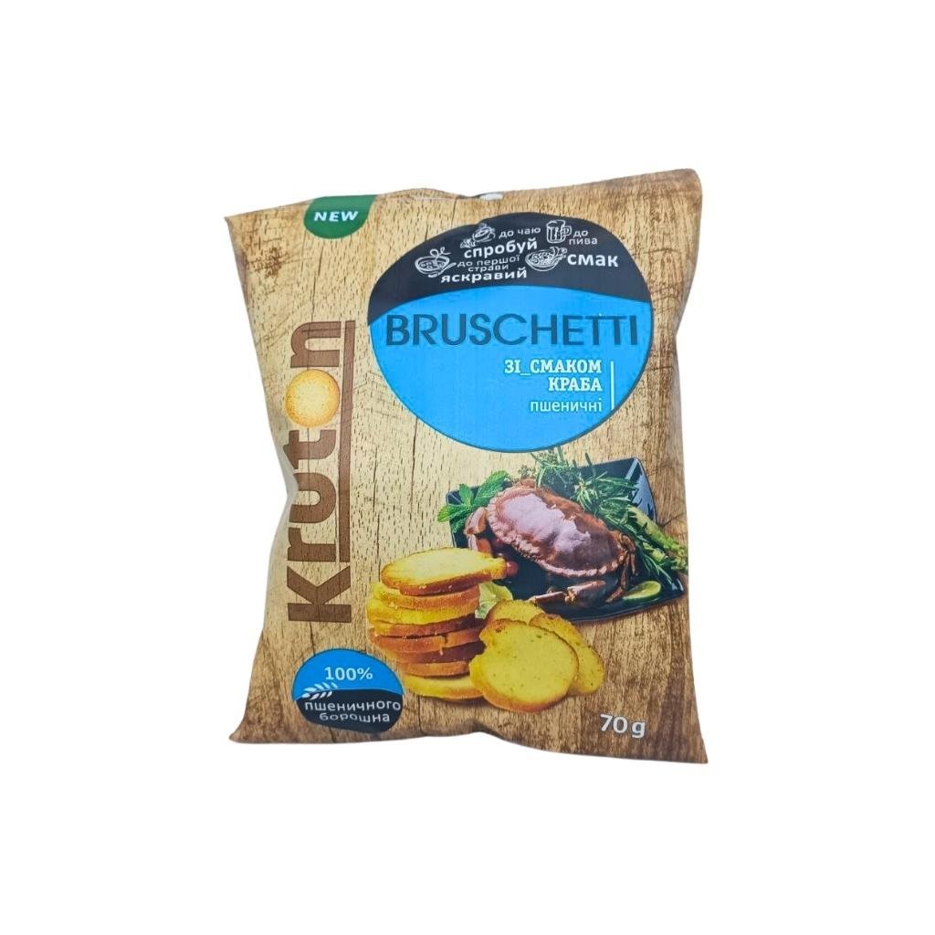 Grzanki Brusketty o smaku kraba 