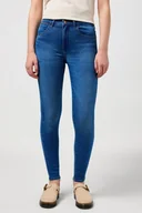 Spodnie męskie - Męskie spodnie jeansowe dopasowane Wrangler HIGH RISE SKINNY W27 L30 - miniaturka - grafika 1