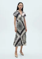 Spódnice - MANGO - Sukienka koszulowa ze wzorem paisley niebieski - XL - Kobieta - miniaturka - grafika 1