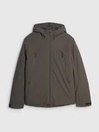 Kurtki i kamizelki sportowe męskie - 4F Kurtka przejściowa membrana 10000 męska - oliwkowa/khaki 3XL - miniaturka - grafika 1