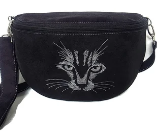 Nerka czarna z kotem haft - Nerki Nerka czarna z kotem haft - Nerki - miniaturka - grafika 1