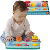 Zabawki sensoryczne - Fisher Price Aktywizujące Robaczki Zabawka Montessori dla Dzieci Ciągnij Przesuwaj Naciskaj - miniaturka - grafika 1