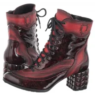 Botki damskie - Botki Czerwone+Czarne 06640-08/00-8 (MA1254-a) Maciejka - miniaturka - grafika 1