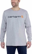 Koszulki męskie - Carhartt Koszulka Carhartt EMEA Signature L/S Grey - miniaturka - grafika 1