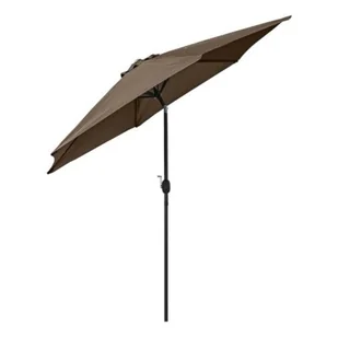 SASKA GARDEN Parasol ogrodowy 250cm składany brązowy Saska Garden 20742-0 - Parasole ogrodowe - miniaturka - grafika 1