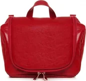 Kosmetyczki, organizery i kuferki - POLSKA SKÓRZANA KOSMETYCZKA SOLOME CZERWONA - miniaturka - grafika 1