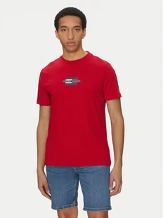 Tommy Hilfiger T-Shirt Flag Box MW0MW38636 Czerwony Regular Fit - Koszulki męskie - miniaturka - grafika 1