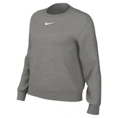 Koszulki i topy damskie - Nike Top W NSW Phnx FLC Std Crew, Dk Grey Heather/Sail, DQ5751-063, L - miniaturka - grafika 1