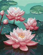 Malowanie po numerach - Ideyka Malowanie po numerach - Różowe lilie 40x50cm - miniaturka - grafika 1