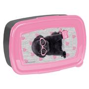 Lunch boxy - Śniadaniówka Studio Pets szaro-różowa w różowe serduszka - miniaturka - grafika 1