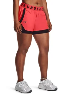 Under Armour Szorty funkcyjne "Play Up" w kolorze pomarańczowym - Spodnie sportowe damskie - miniaturka - grafika 1