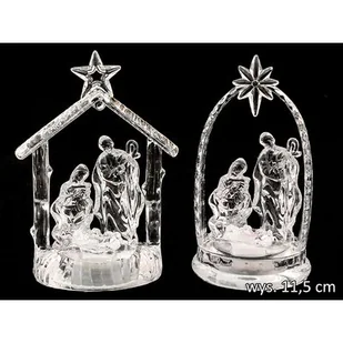 Szopka LED 11,5 cm stałe kolorowe światło - Ozdoby bożonarodzeniowe - miniaturka - grafika 1