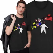Koszulki męskie - Koszulka Deadpool Wolverine Śmieszny T shirt Film Premiera Marvel Logan - miniaturka - grafika 1