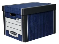 Pudła i kartony archiwizacyjne - Fellowes Pudła archiwizacyjne Bankers Box WOODGRAIN - FastFold, niebieskie, opakowanie 10 szt. PUP.016 - miniaturka - grafika 1