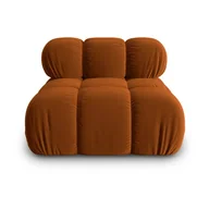 Sofy i kanapy - Pomarańczowy aksamitny moduł sofy (moduł środkowy) Bellis – Micadoni Home - miniaturka - grafika 1