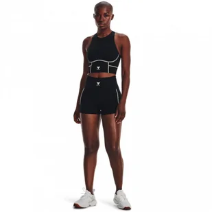 Damskie spodenki treningowe Under Armour Project Rock Meridian Short - czarne - UNDER ARMOUR - Spodnie sportowe damskie - miniaturka - grafika 1