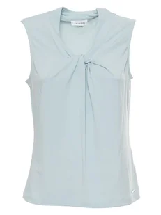 Calvin Klein Top w kolorze błękitnym - Bluzki damskie - miniaturka - grafika 1