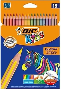 Bic Kredki Eco Evolution Stripes 14+4 kolory 950524 - Przybory szkolne - miniaturka - grafika 1