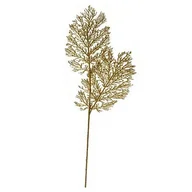 Ozdoby bożonarodzeniowe - Sztuczny Liść na łodydze z brokatem, wys. 90 cm - miniaturka - grafika 1