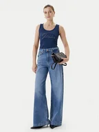 Koszulki i topy damskie - Guess Top W5YP00 KCXJ2 Granatowy Classic Fit - miniaturka - grafika 1