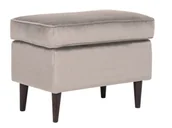 Pufy i podnóżki - Pufa RON VELVET beżowa - miniaturka - grafika 1