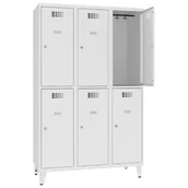 Szafki BHP - Szafka SUS 432 W ST o szerokości 1200 mm - 6 skrytek na nóżkach - miniaturka - grafika 1