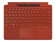 Etui do tabletów - MS Surface Pro8 TypeCover + Pen Bundle Poppy Red English International - miniaturka - grafika 1