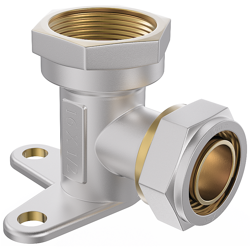 Mexen PEX-S kolano skręcane naścienne z łapą PEX 20 x 1/2 GW - W97228-2012F-00