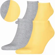 Skarpetki męskie - Tommy Hilfiger Skarpety Męskie Stopki 43-46 Żółty Szary - miniaturka - grafika 1