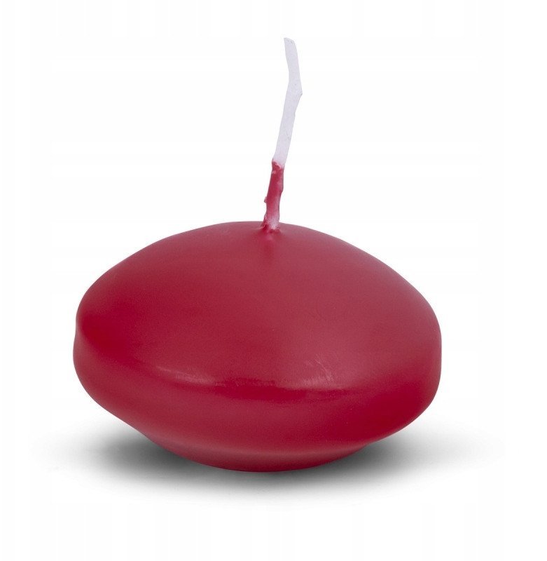 Świeca pływająca pastylka DONAU HOME, 48x28 mm, 12 szt., czerwona