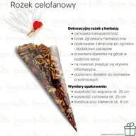 Herbata - Soczysta brzoskwinia (Pakowanie ozdobne, Rożek celofanowy 50 g) - miniaturka - grafika 1