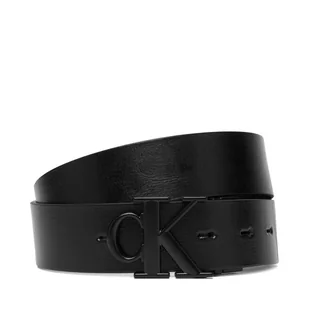 Pasek Męski Calvin Klein Ck Buckle Tumbled 35Mm Adj/Rev LV04D7049G Czarny - Paski - miniaturka - grafika 1