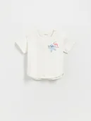 Bluzki dla niemowląt - Reserved - T-shirt z morskim motywem - złamana biel - miniaturka - grafika 1